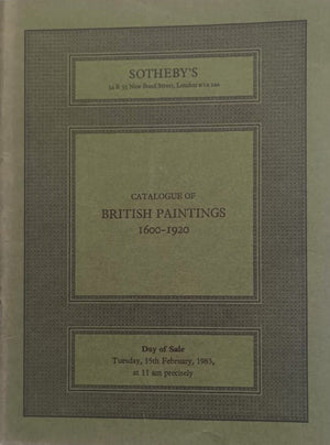 Sotheby's ~ British Paintings 1600 - 1920 ~ London ~ 15. 02. 1983