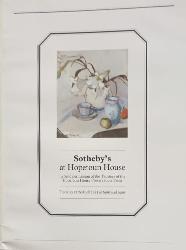 Sotheby's at Hopetoun House ~  Silver, Paintings, Drawings and Watercolours of Scottish and Sporting Interest ~ 12. 04. 1993