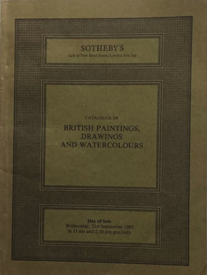 Sotheby's ~ British Paintings, Drawings and Watercolours ~ London ~ 21. 09. 1983