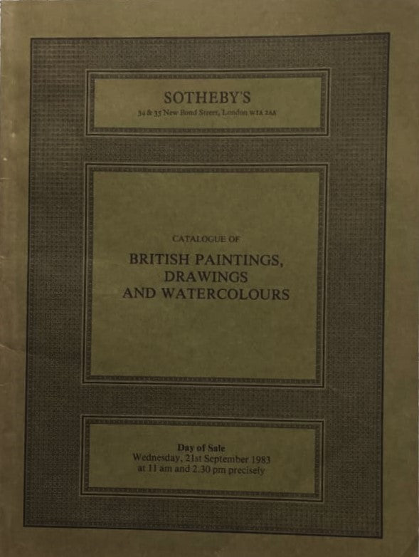 Sotheby's ~ British Paintings, Drawings and Watercolours ~ London ~ 21. 09. 1983
