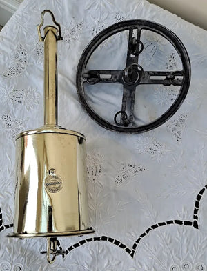 Antique English Victorian Brass "Bottle" Chimney Spit Jack