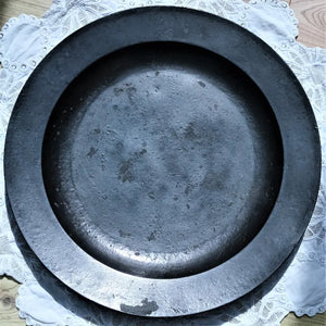 Antique English Georgian Pewter Dish / Charger ~ Samuel Smith ~ Cotterell O.P. 4380
