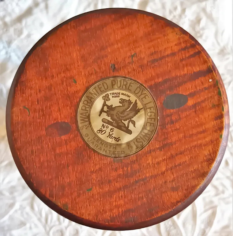 Antique Victorian Silk / Cotton Reel Sand Glass