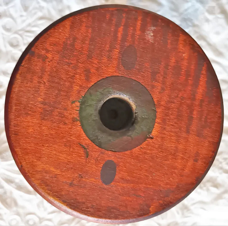 Antique Victorian Silk / Cotton Reel Sand Glass