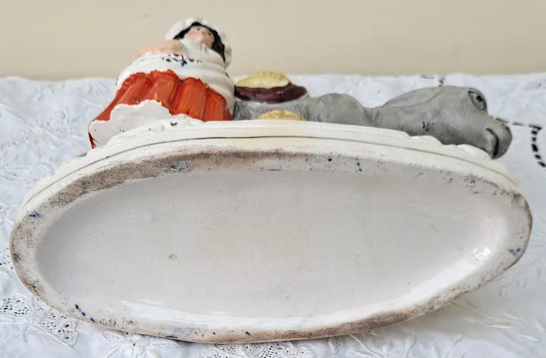 Pair of Antique Victorian Staffordshire Figures ~ 