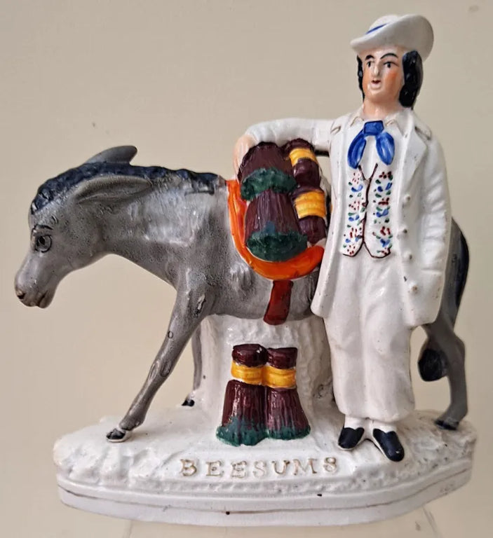 Pair of Antique Victorian Staffordshire Figures ~ 