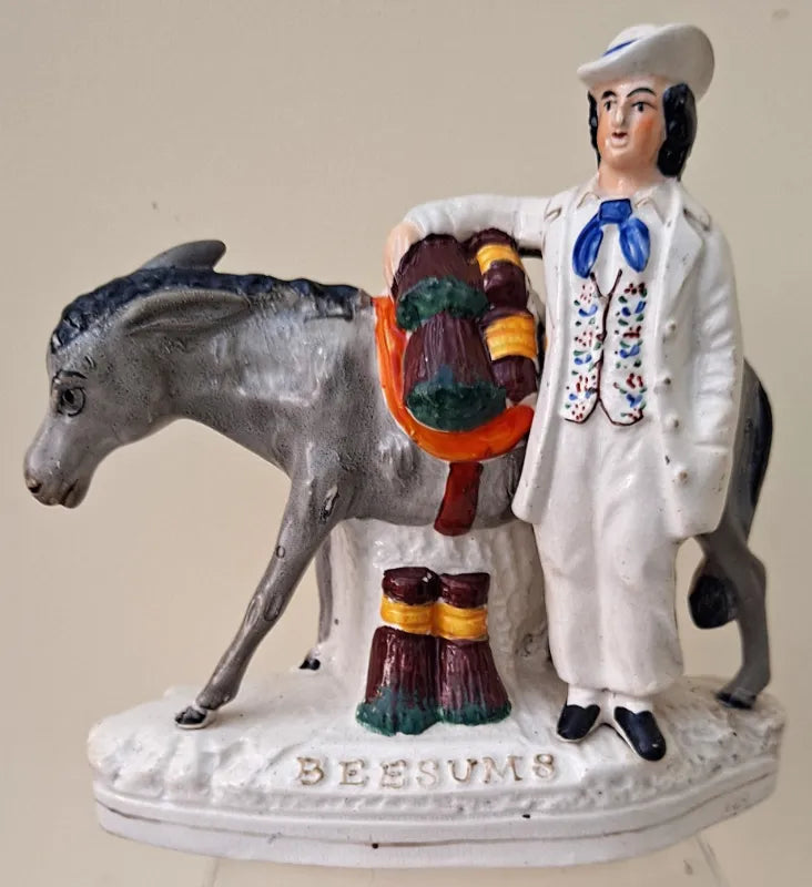 Pair of Antique Victorian Staffordshire Figures ~ 