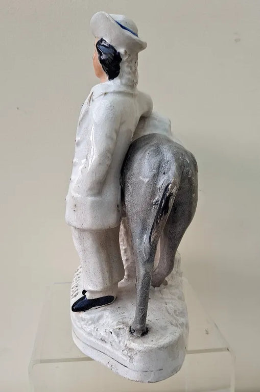 Pair of Antique Victorian Staffordshire Figures ~ 