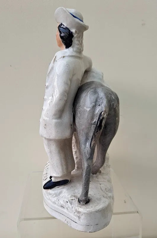 Pair of Antique Victorian Staffordshire Figures ~ 