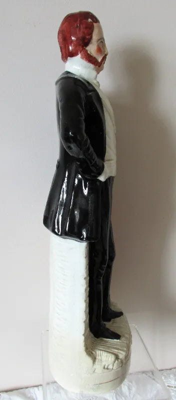 Antique English Victorian Staffordshire Pottery Portrait Figure ~ 