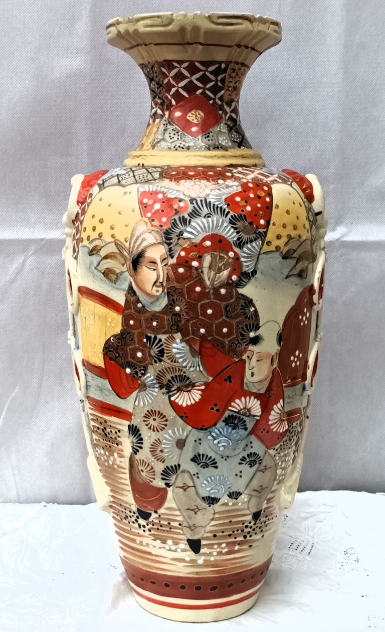 Satsuma Samurai Vase 1a