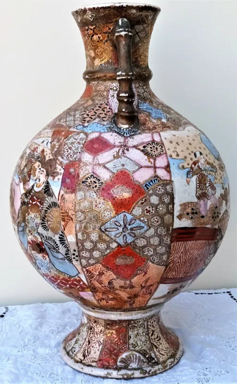 Antique Japanese Meiji Period Satsuma Vase