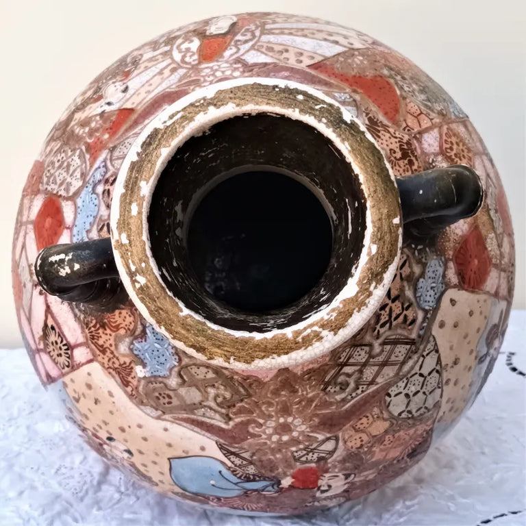 Antique Japanese Meiji Period Satsuma Vase