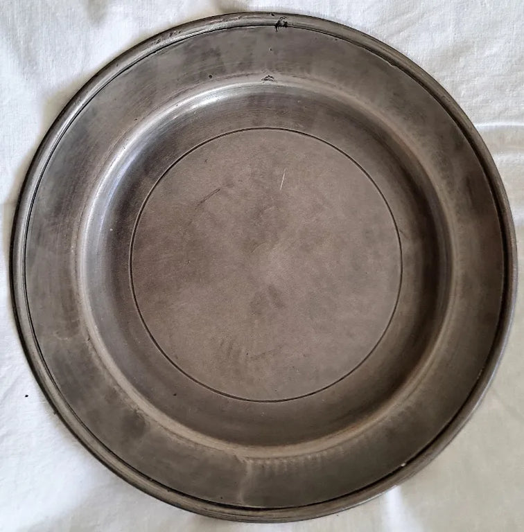 Set of 4 Antique English Georgian Pewter Plates