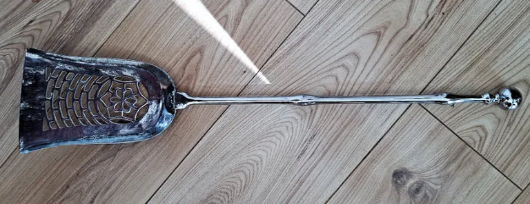 Set of Three Antique English Victorian Steel Fire Irons