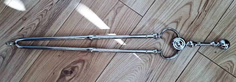 Set of Three Antique English Victorian Steel Fire Irons