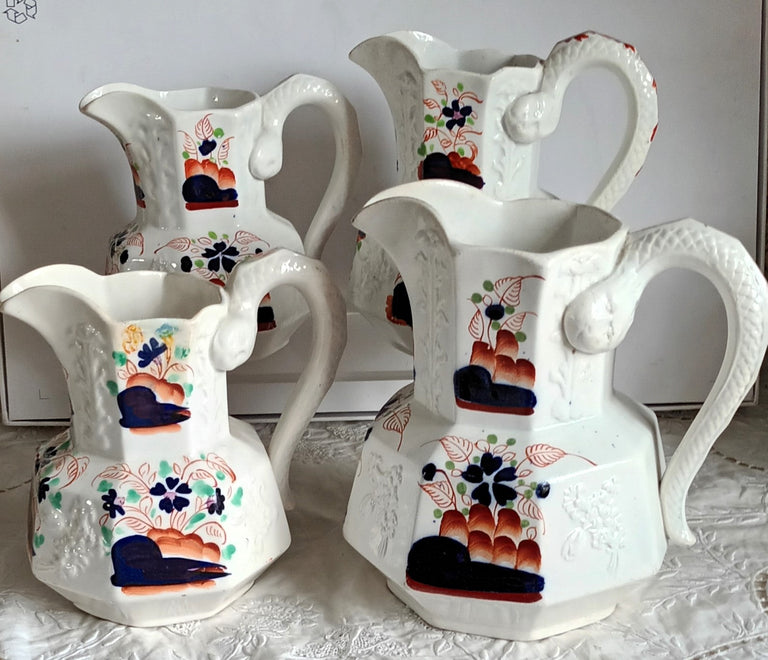 Set of four Bullrush - Forget-me-not Jugs 1a
