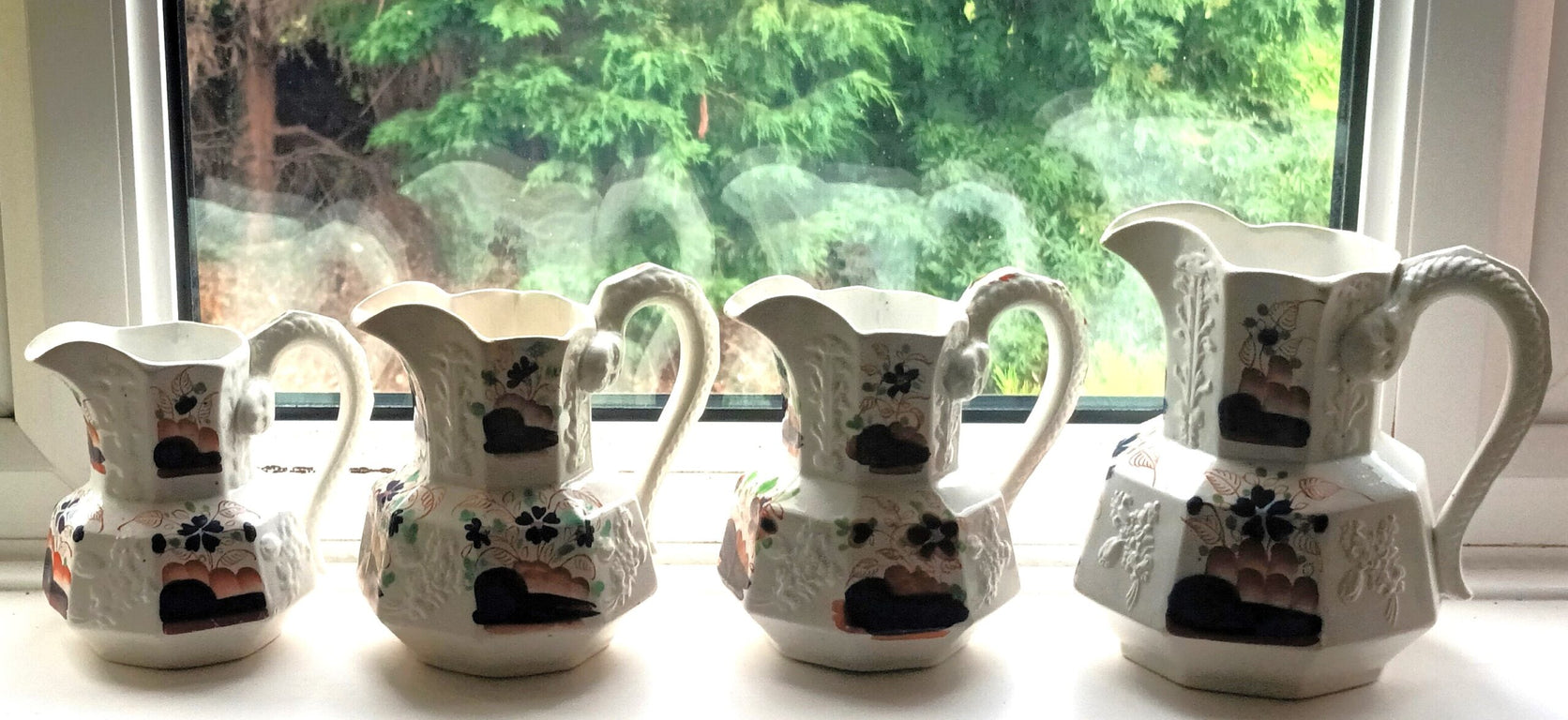 Set of four Bullrush - Forget-me-not Jugs 1b