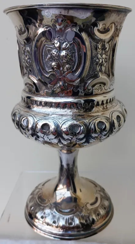 Antique English Victorian Silver Chalice / Goblet ~ Sheffield 1888