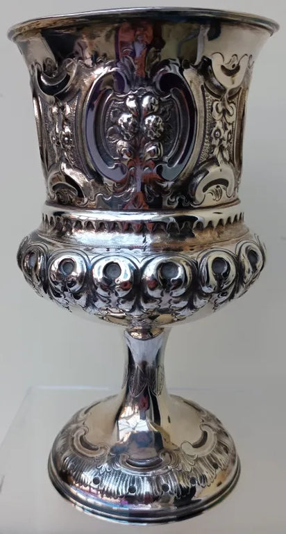 Antique English Victorian Silver Chalice / Goblet ~ Sheffield 1888