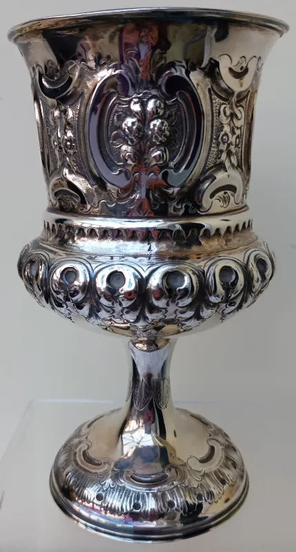 Antique English Victorian Silver Chalice / Goblet ~ Sheffield 1888