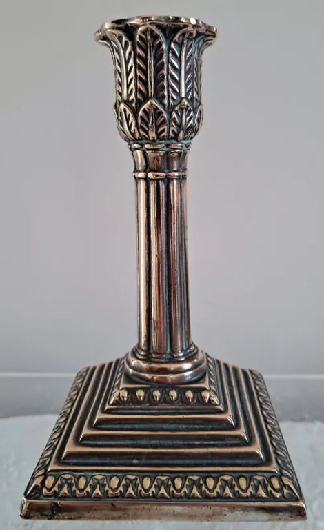 Antique Victorian Silver Plated Desk Candlestick