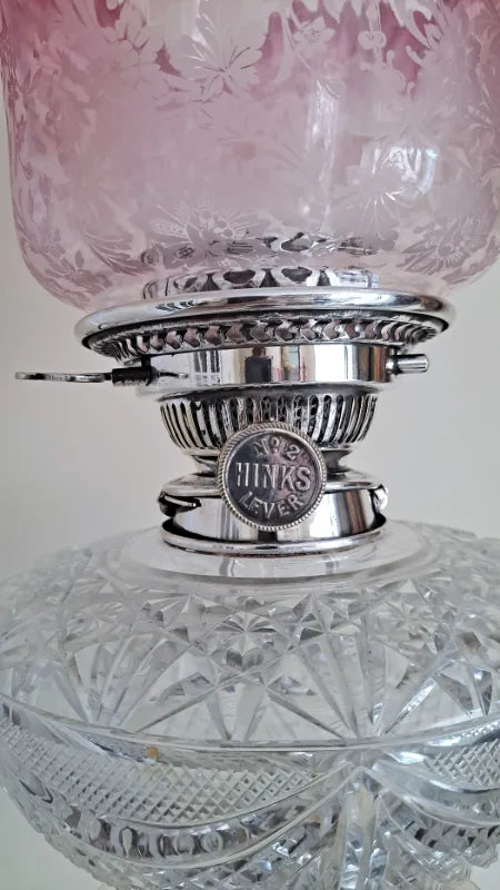 Antique Victorian Silver Plated Oil Lamp