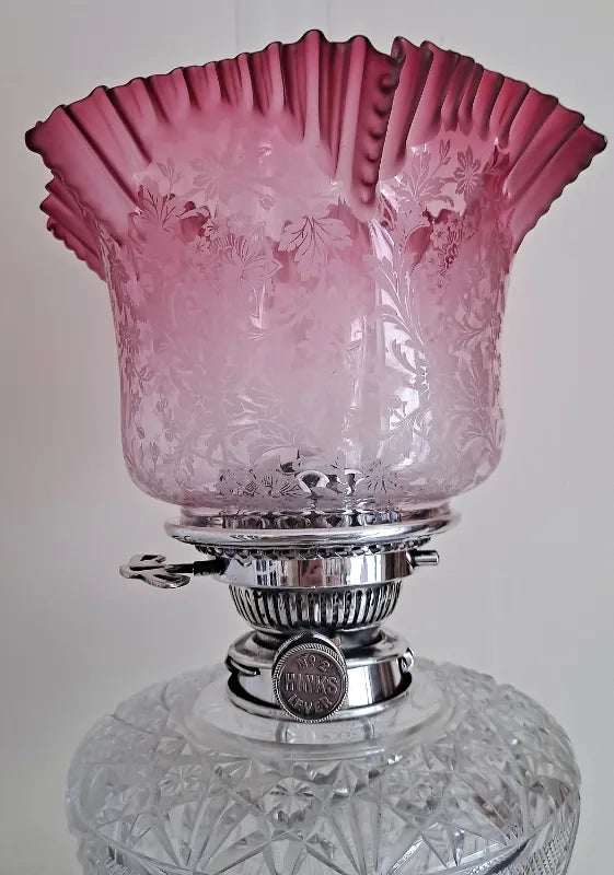 Antique Victorian Silver Plated Oil Lamp