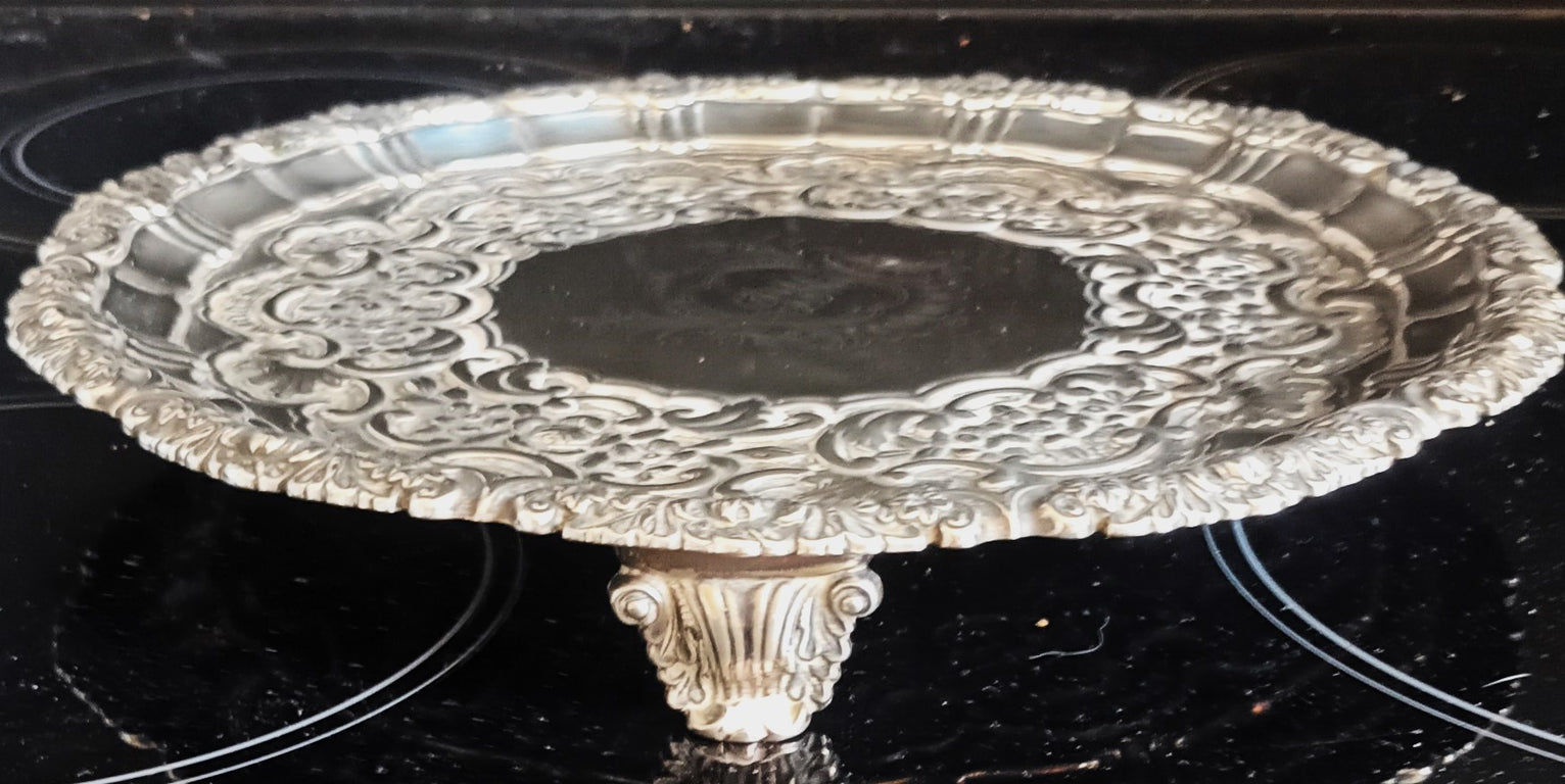 Antique English Georgian Silver Salver ~ Sheffield 1818 ~ S.C. Younge & Co.