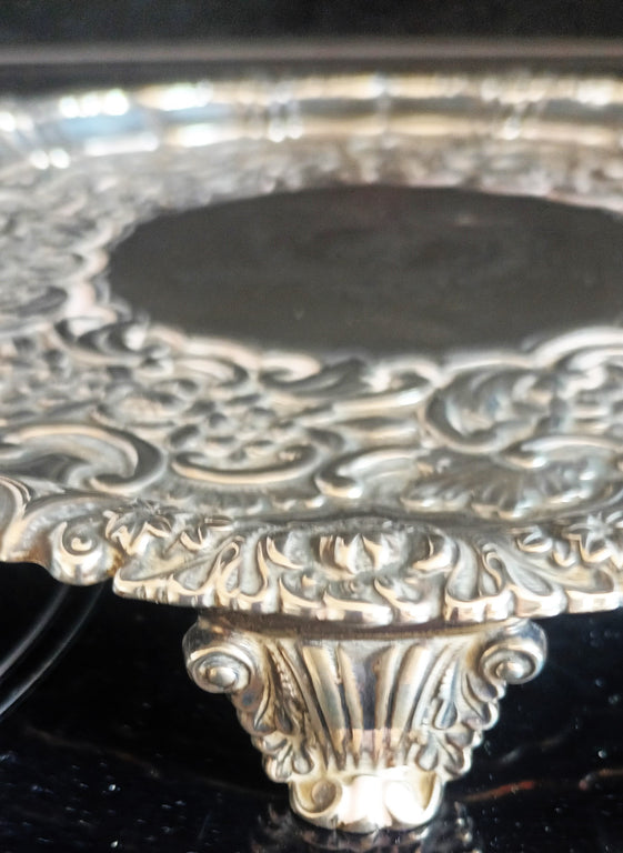 Antique English Georgian Silver Salver ~ Sheffield 1818 ~ S.C. Younge & Co.