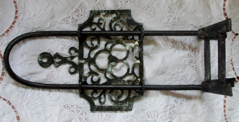 Antique English Victorian Brass & Iron Trivet
