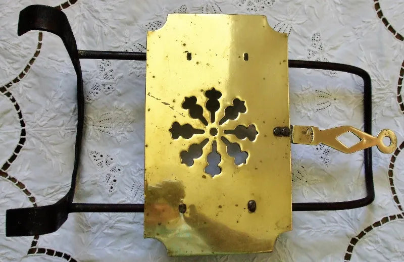 Antique English Victorian Brass & Iron Trivet