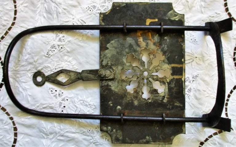 Antique English Victorian Brass & Iron Trivet