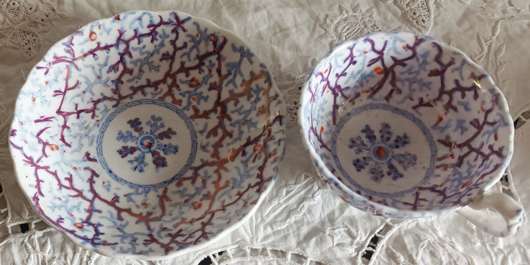 Snowflake Tea Cup and Saucer 1c