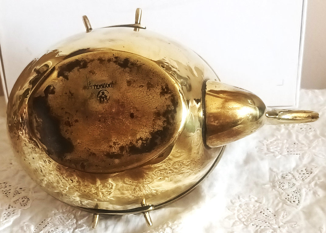 Antique English Victorian Brass & Copper Spirit Kettle ~ William Soutter & Sons
