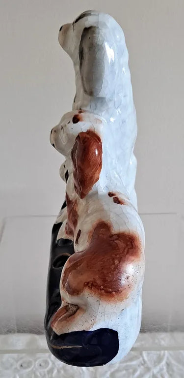 Antique Victorian Staffordshire Quill Holder Group