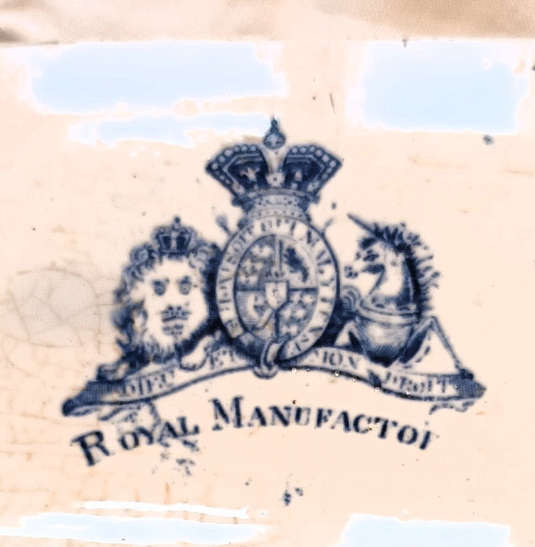 Antique English Georgian Blue and White Transfer 