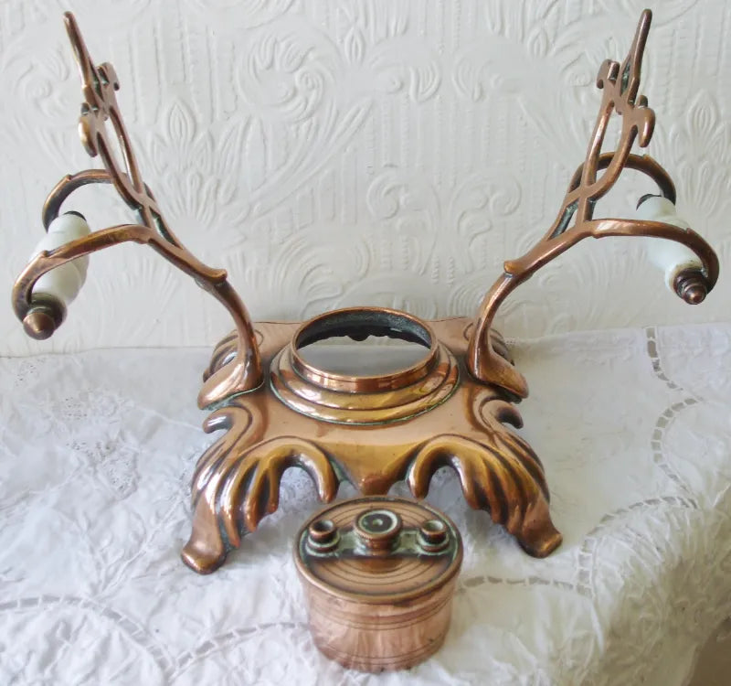 Victorian Copper Spirit Kettle, Stand & Burner ~ Mappin & Co.