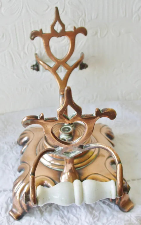 Victorian Copper Spirit Kettle, Stand & Burner ~ Mappin & Co.