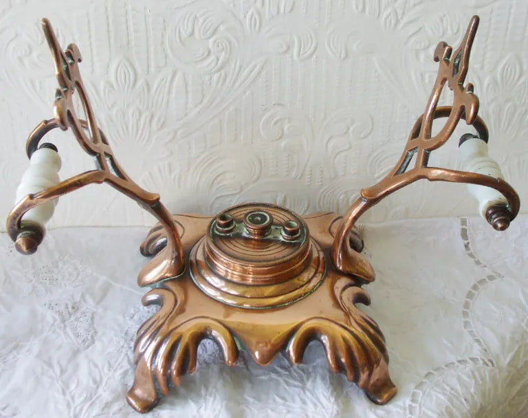 Victorian Copper Spirit Kettle, Stand & Burner ~ Mappin & Co.