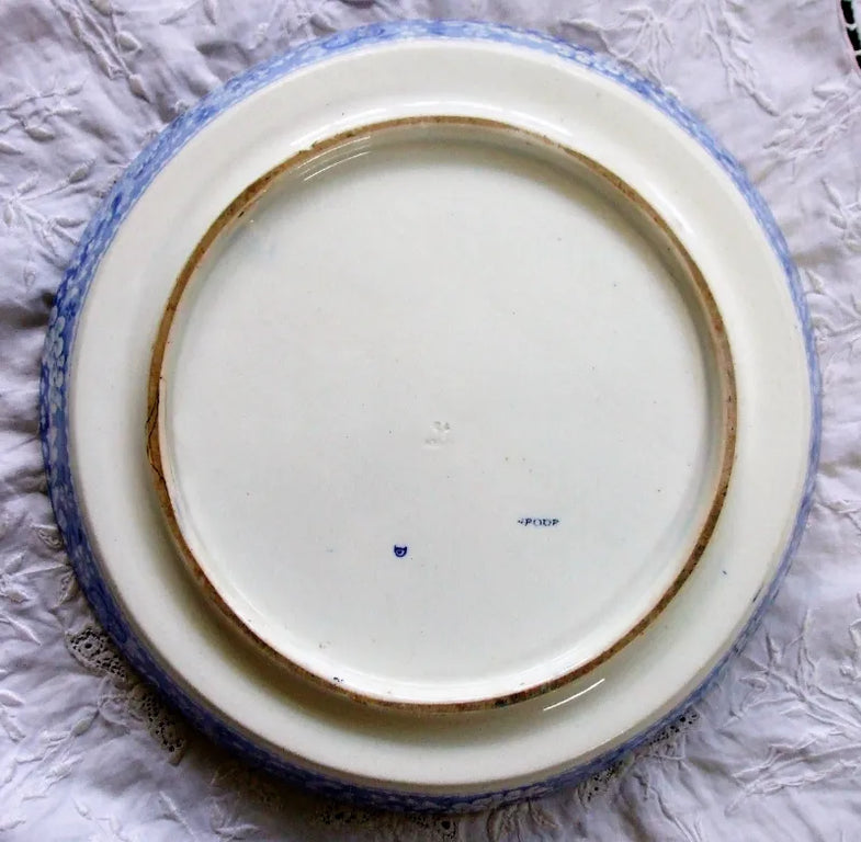 Antique Georgian Blue & White Transfer 
