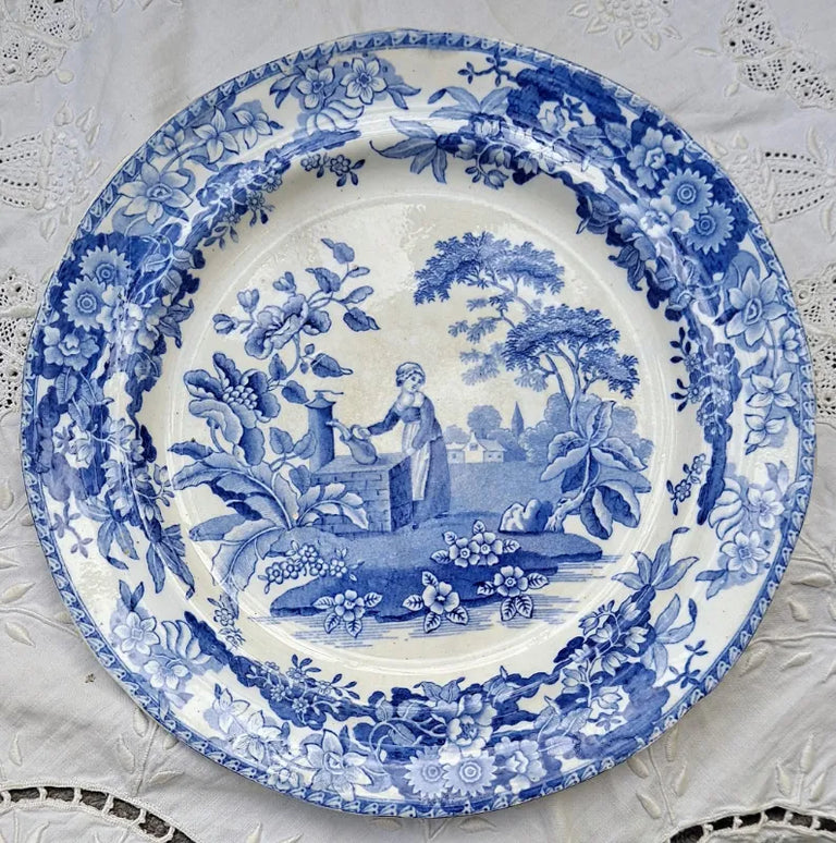 Antique Georgian Blue & White Transfer 