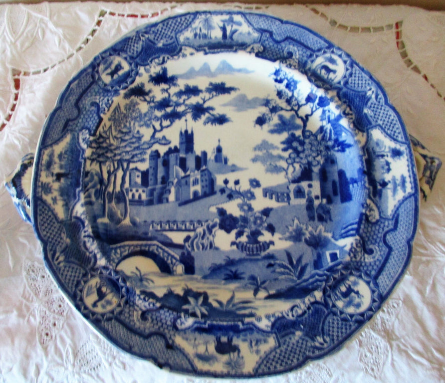 Spode Gothic Castle Hot Water Plate 1a