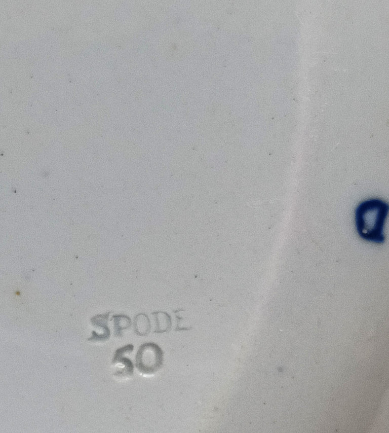 Georgian Blue & White Transfer 