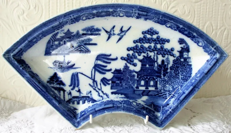 Antique Georgian Blue & White Transfer 