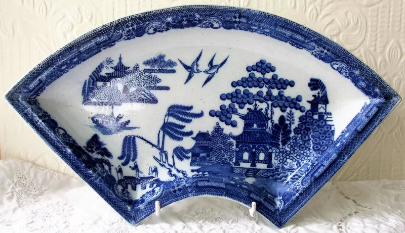 Antique Georgian Blue & White Transfer 