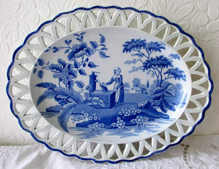 Spode Girl At The Well P701 Basket Stand S1021