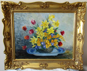 Spring Bouquet ~ Oil Painting on Board ~ Dorothy Etches ~ c. 1985