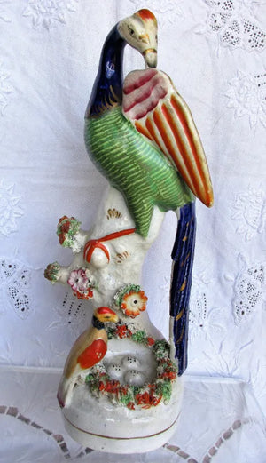 Victorian Staffordshire Figure of a Bird