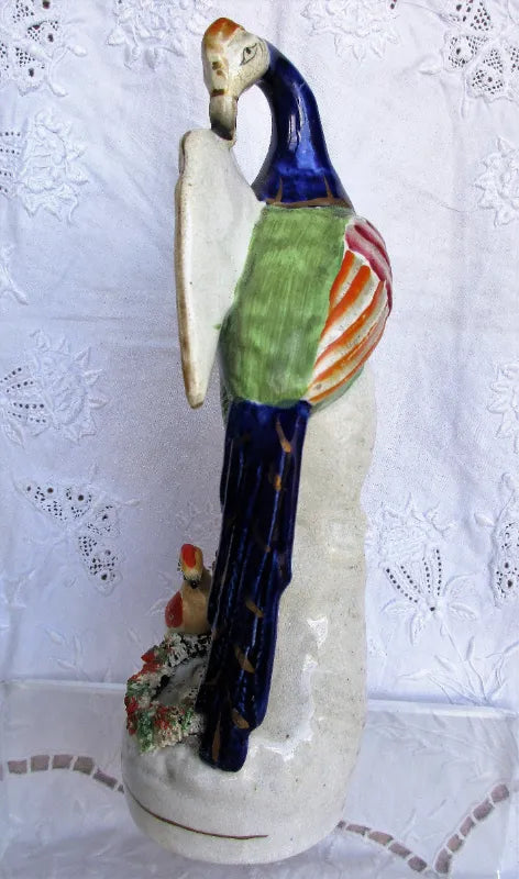 Victorian Staffordshire Figure of a Bird